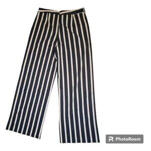 Love University black , cream and white striped Pants SZ XLARGE